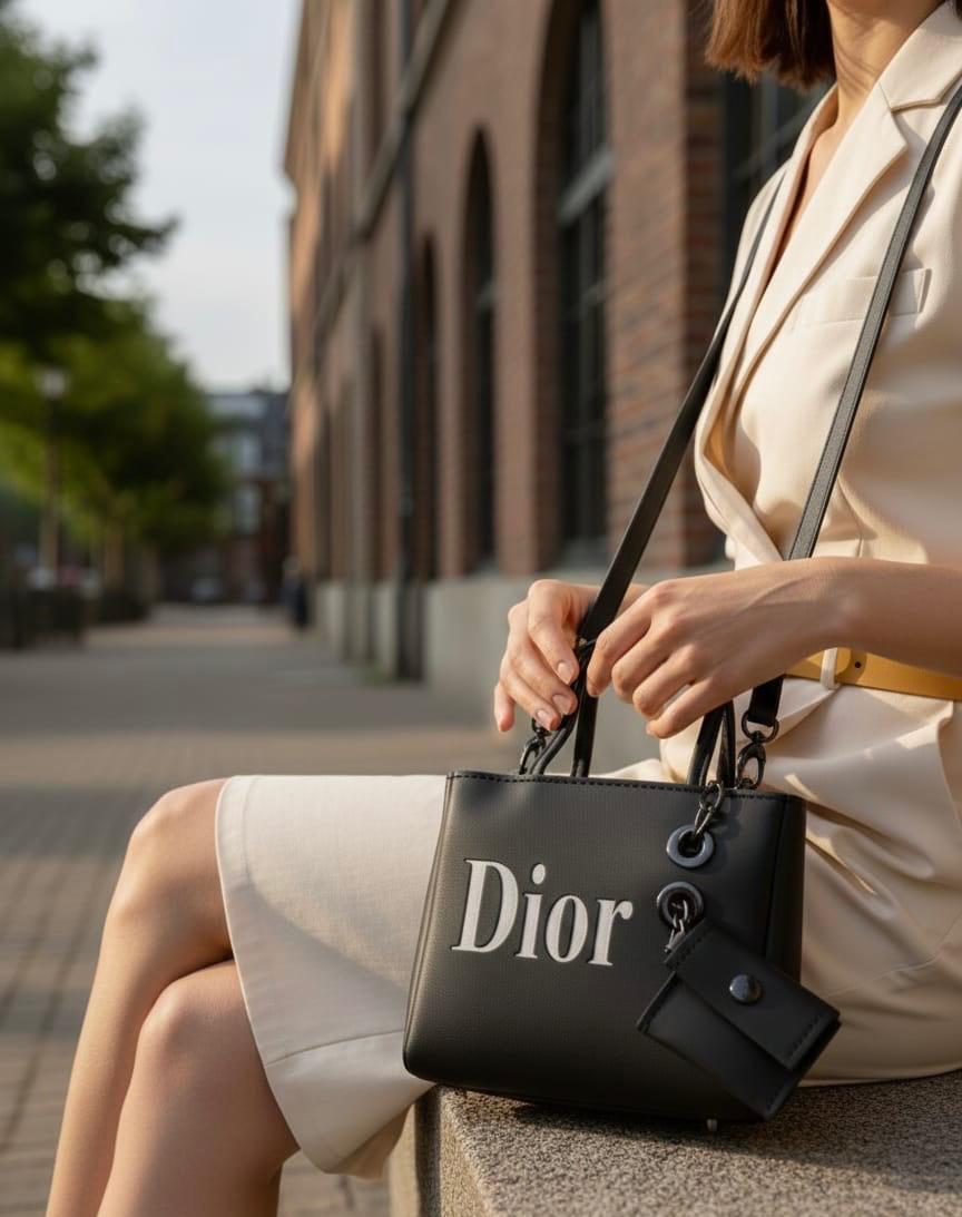 Dior Soft Shopping leather handbag - Black