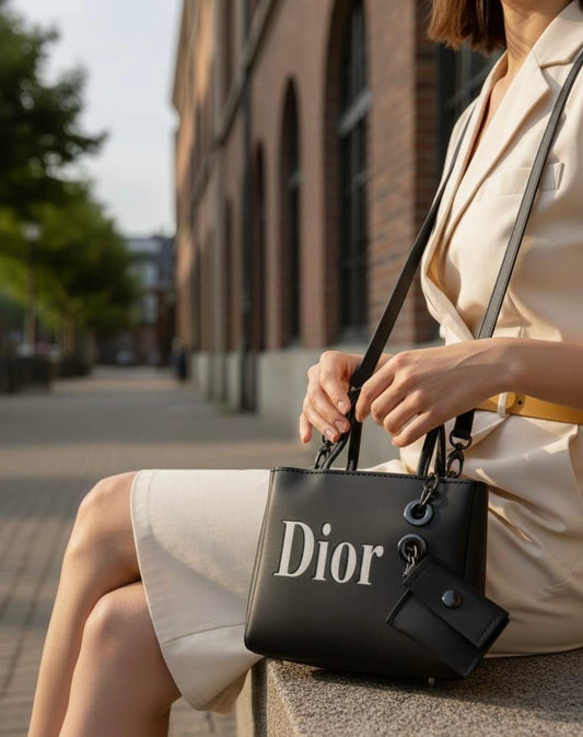 Dior Soft Shopping leather handbag - Black