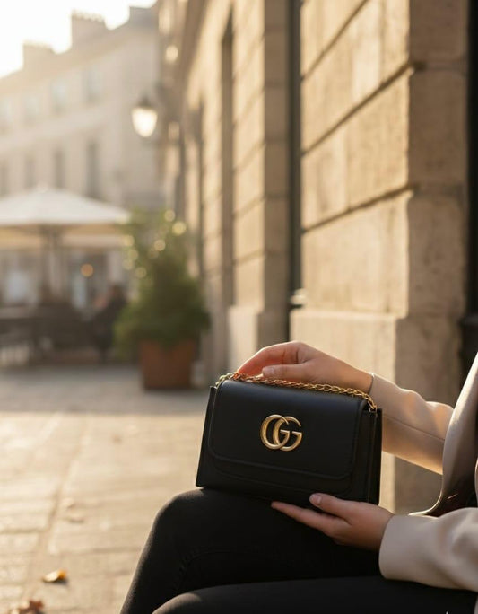 Black Leather Handbag