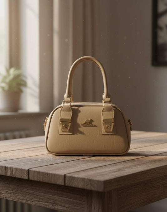 Barrel Handbag - Beige