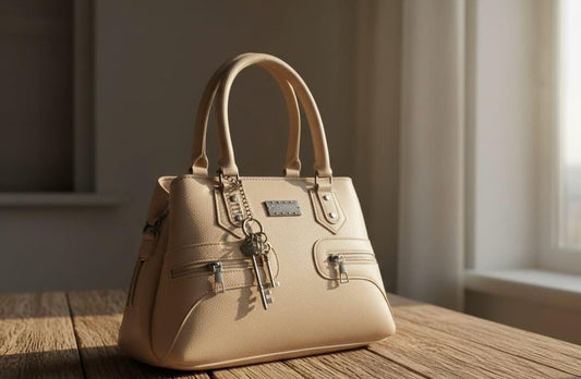 Beige Formal Hand Bag
