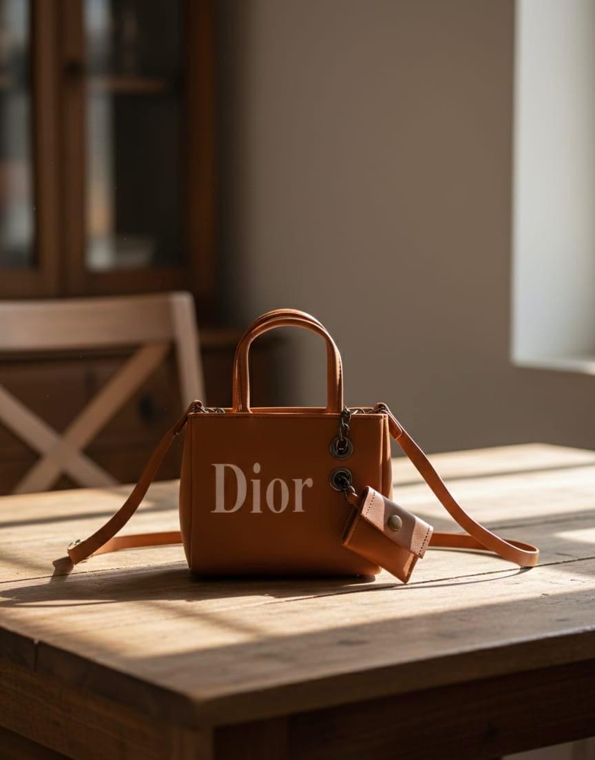 Dior Soft Shopping leather handbag - Mustard