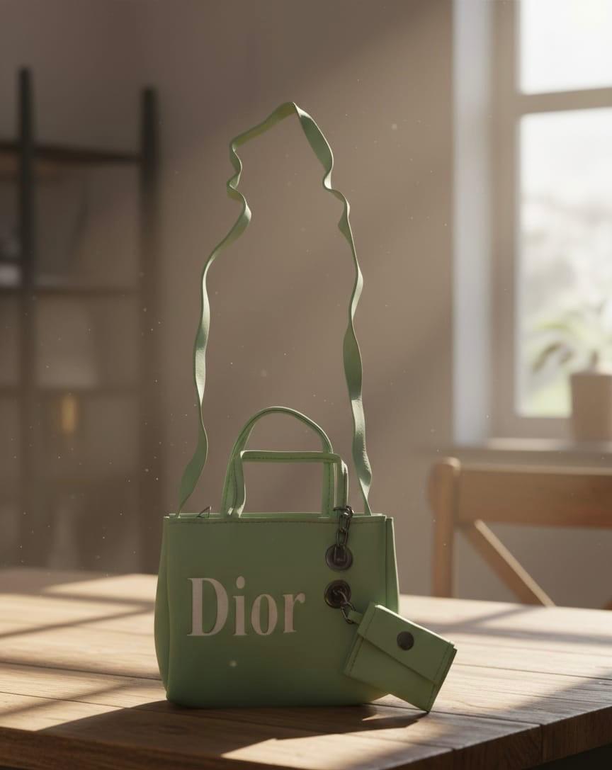 Dior Soft Shopping leather handbag - Sage Green