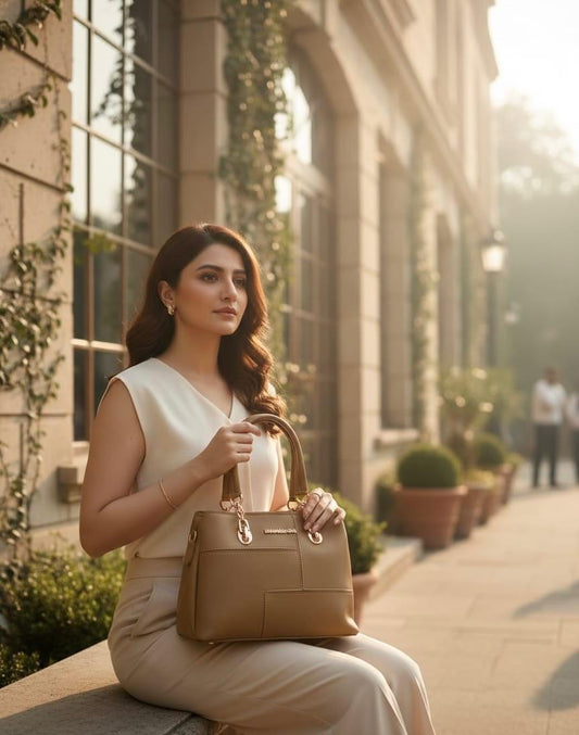 Michael Kors Merlot leather handbag - Beige