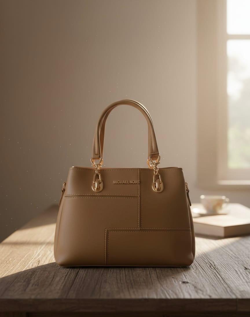 Michael Kors Merlot leather handbag - Beige