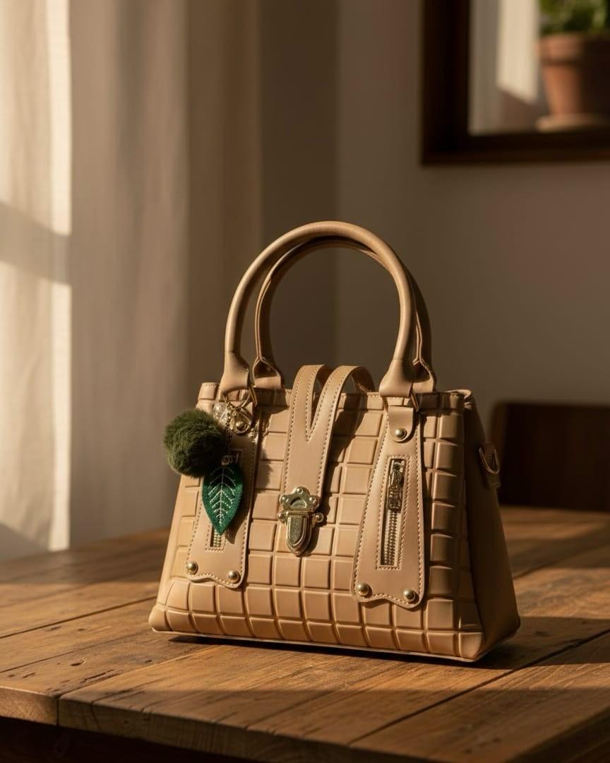 Tote Bag Purse - Beige