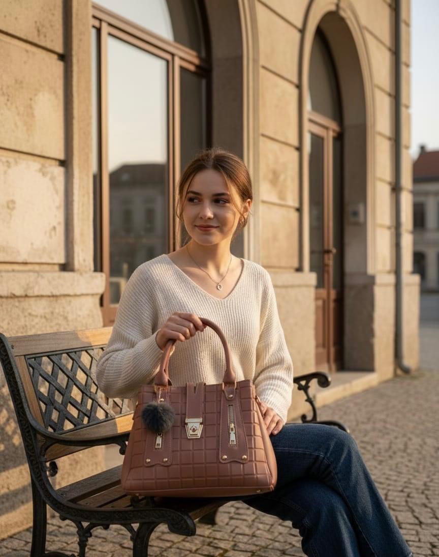 Tote Bag Purse - Peach