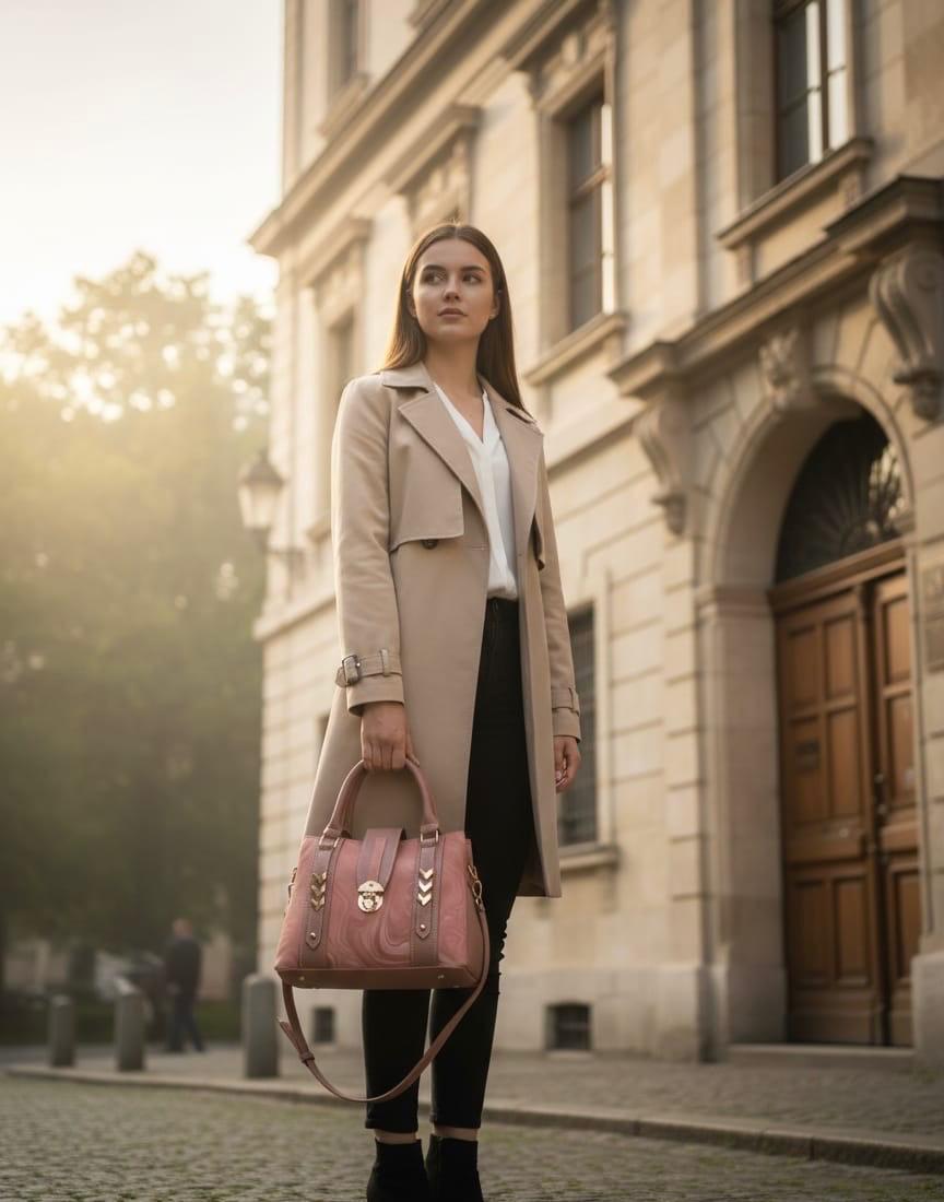 Luce Bella Womens Handbag - Dusty Pink