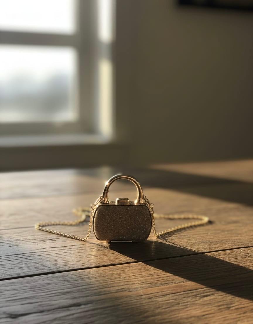 Silver Shimmering Evening Clutch